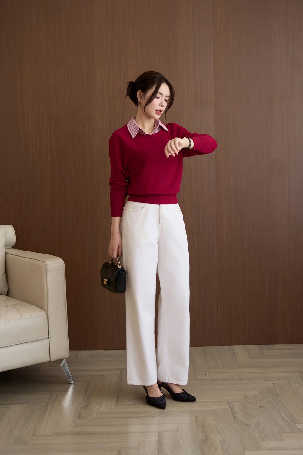 áo đỏ phối quần màu gì
