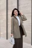  Áo parka nữ dáng dài Smile lót lông chất gió tráng Poly 50D chống nước 