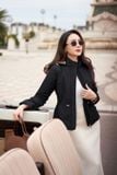  Áo parka nữ dáng ngắn Catchy lót lông ấm áp, vải gió tráng Poly 50D chống nước 