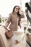  Áo parka nữ dáng ngắn Catchy lót lông ấm áp, vải gió tráng Poly 50D chống nước 