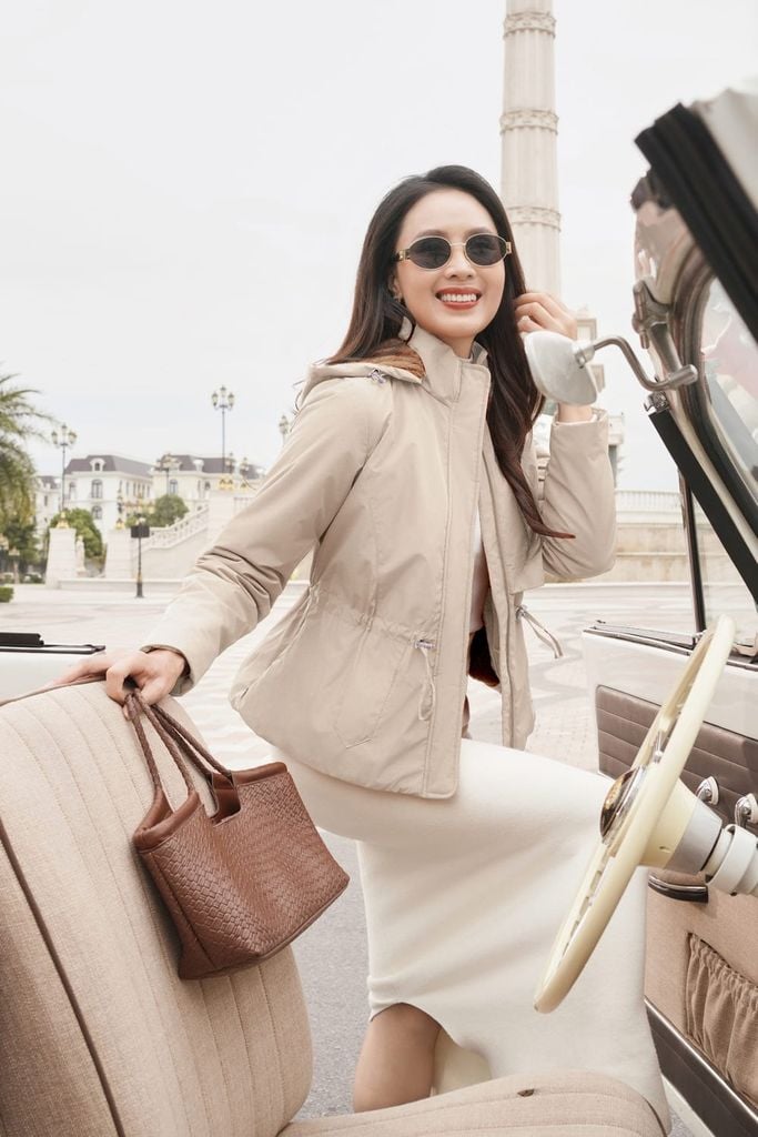  Áo parka nữ dáng ngắn Catchy lót lông ấm áp, vải gió tráng Poly 50D chống nước 