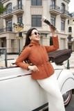  Áo parka nữ dáng ngắn Catchy lót lông ấm áp, vải gió tráng Poly 50D chống nước 