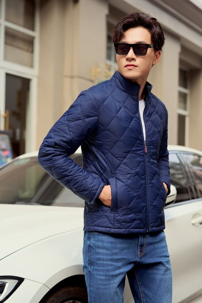  Áo phao nam chần trám công nghệ lõi bông Nhật Bản siêu nhẹ 