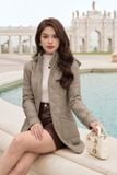  Áo phao nữ dáng lửng Believe có mũ lõi bông siêu nhẹ giữ ấm chống xô 