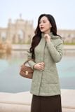  Áo phao nữ dáng lửng Believe có mũ lõi bông siêu nhẹ giữ ấm chống xô 