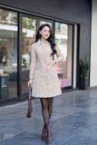  Áo phao nữ chần trám dáng dài công nghệ lõi bông siêu nhẹ Nhật Bản 