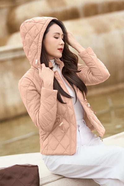  Áo phao nữ dáng ngắn Cozy chần bông giữ ấm, chống xô 