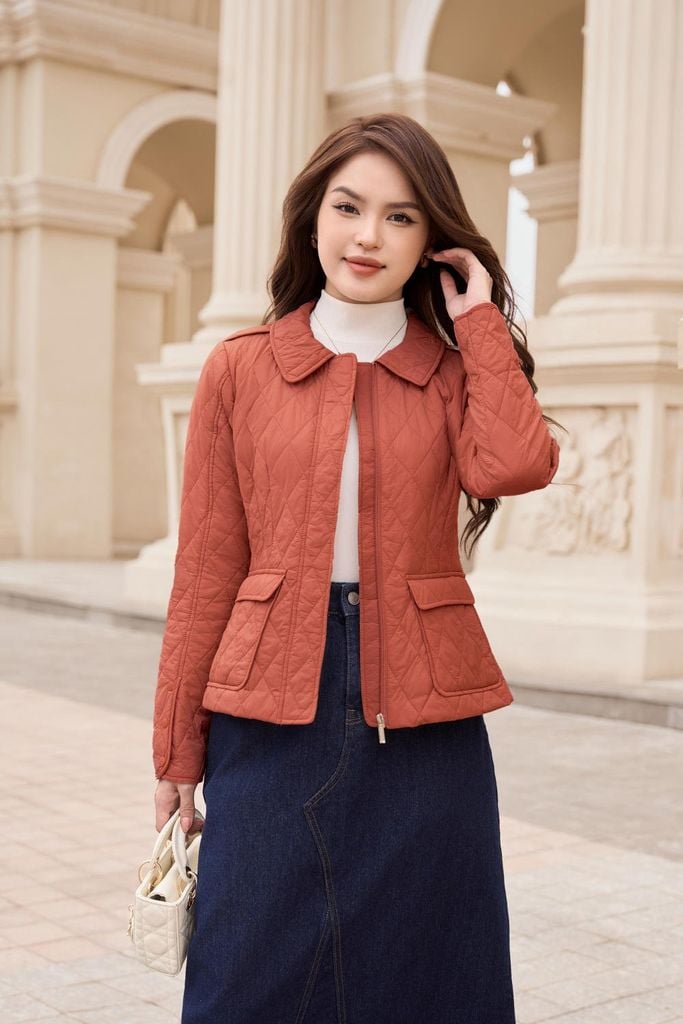  Áo phao nữ dáng ngắn Charming công nghệ chống dồn bông Nhật Bản 