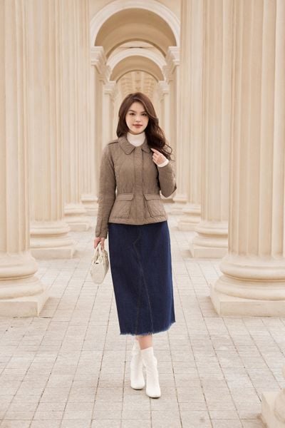 phối đồ với chân váy jean dài