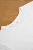 Áo thun nam Cardina dòng basic vải cotton dáng cổ tròn màu trắng trơn 