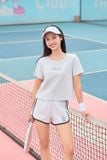  Áo phông nữ chất cotton cổ tròn thêu cỏ bốn lá An lành 
