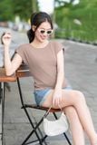  Áo Thun Nữ Cardina Vải Thun Tăm Cổ Tròn Vai Chờm 