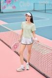  Áo phông nữ chất cotton cổ tròn thêu cỏ bốn lá An lành 