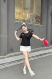  Áo phông nữ chất cotton bo viền đính tag nơ 