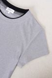  Áo Croptop Nữ Younger by Cardina Dáng Ngắn Vải Tăm Co Giãn Phối Cổ 