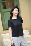  Áo kiểu ren nữ Cardina dòng Younger vải ren thiết kế ngắn tay cổ tròn 