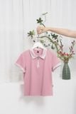  Áo polo nữ cổ khóa phối màu chất cotton mềm mát 