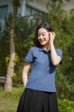  Áo thun POLO an lành nữ chất cotton thoáng mát giữ form, thấm hút mồ hôi tốt 