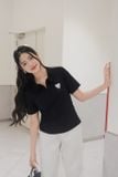  Áo polo nữ cổ khóa thêu ngực cotton cao cấp 