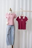  Áo polo nữ cổ khóa phối màu chất cotton mềm mát 