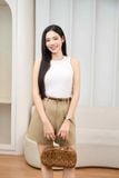  Áo sát nách nữ vải tăm cotton thiết kế sát nách 