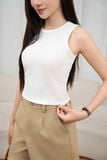  Áo sát nách nữ vải tăm cotton thiết kế sát nách 