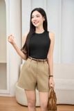  Áo sát nách nữ vải tăm cotton thiết kế sát nách 