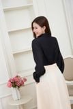  Áo sơ mi chất tơ cổ nhạn đính đá kèm áo 2 dây cùng màu 