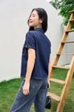  Áo sơ mi bò nữ Cardina dáng cổ đức có túi ngực 