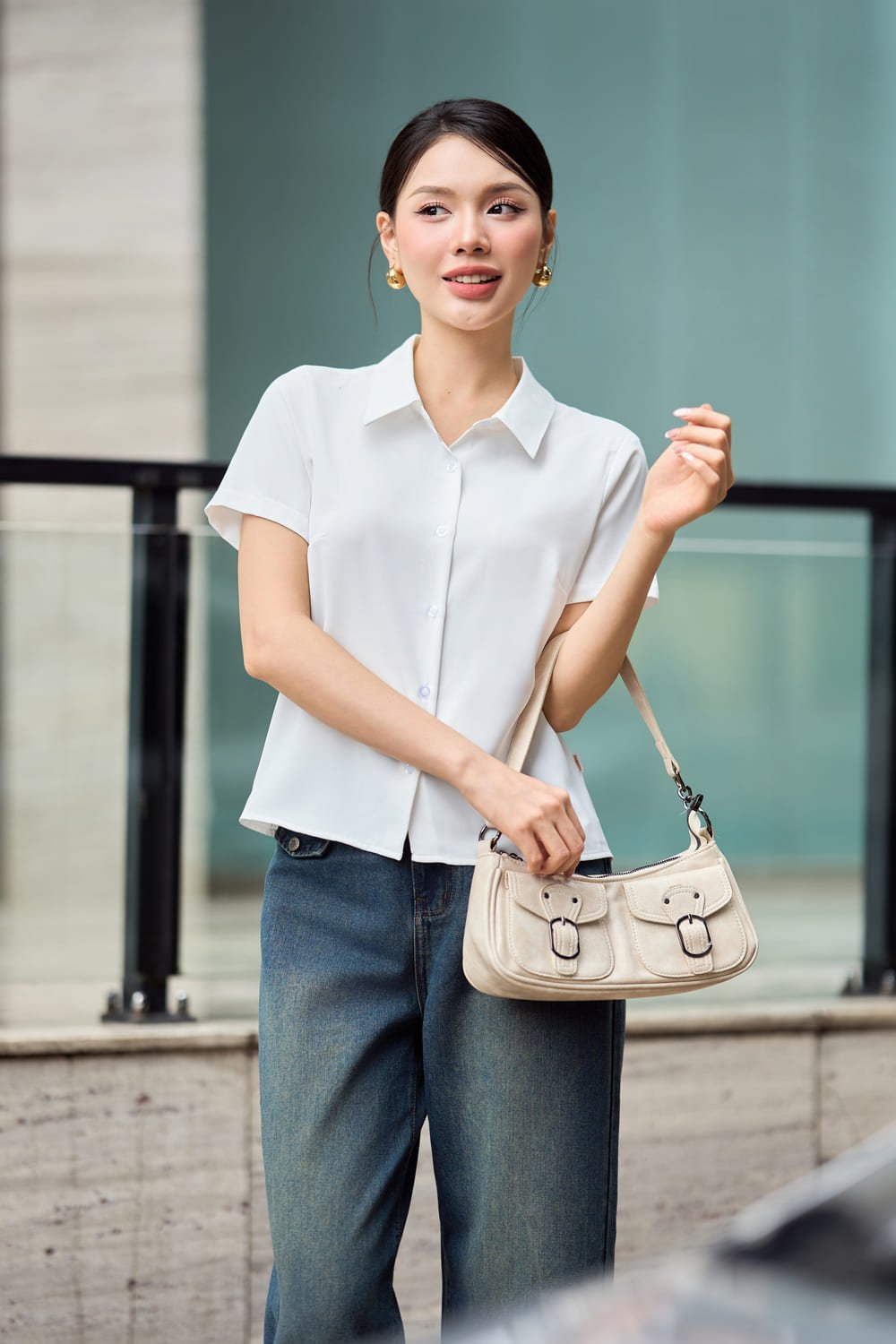 áo sơ mi trắng tay ngắn