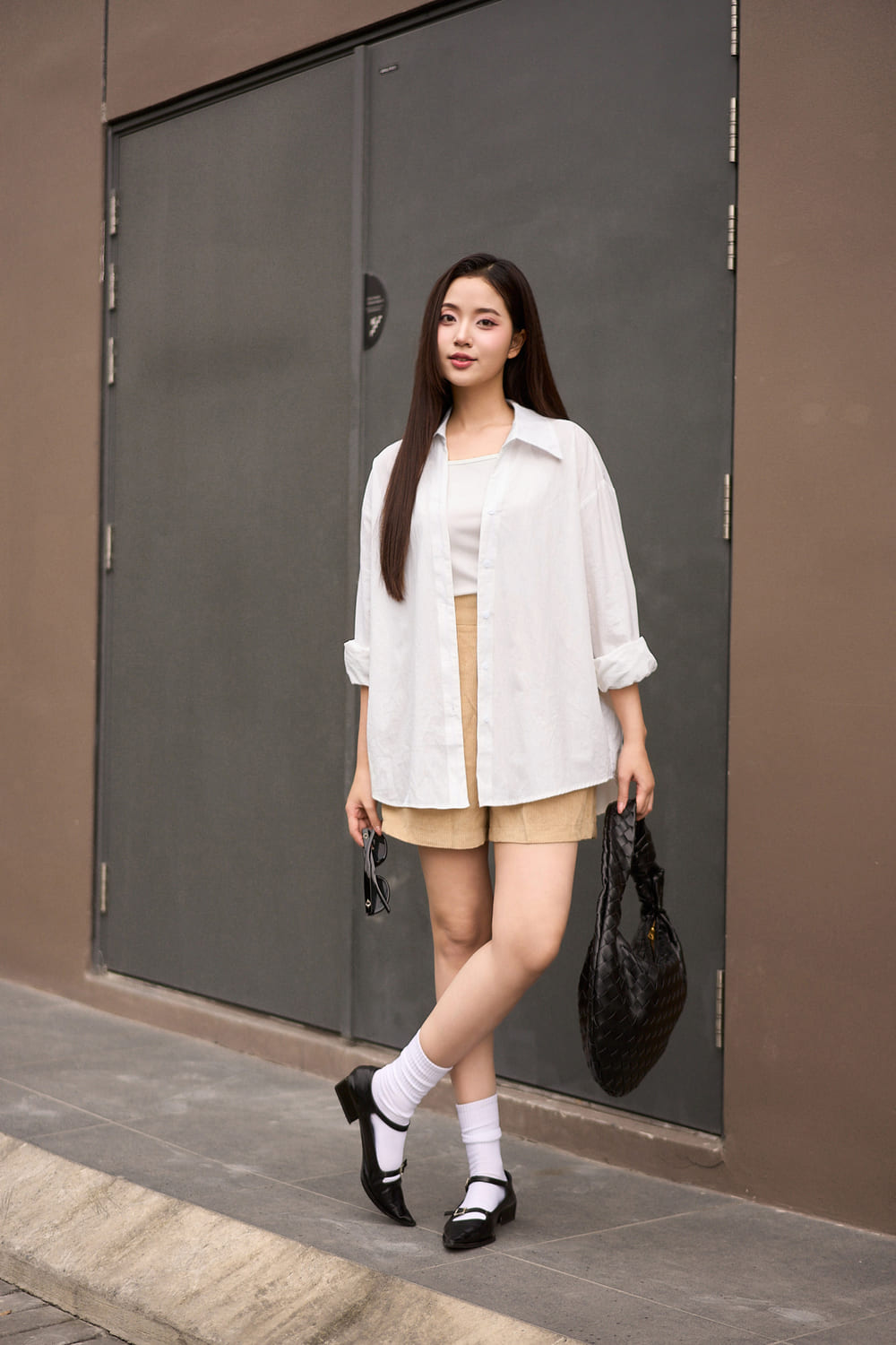 cách phối quần tây áo sơ mi nữ