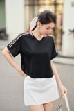  Áo phông nữ chất cotton dáng cổ tim croptop tôn eo 