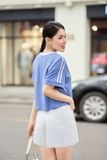  Áo phông nữ chất cotton dáng cổ tim croptop tôn eo 