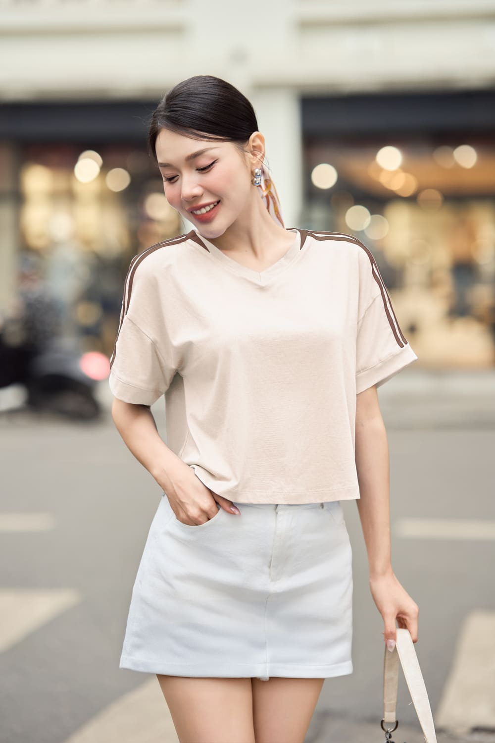 Chân váy ngắn chữ A