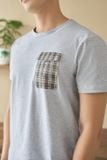  Đồ bộ nam cotton dáng đùi hoạ tiết kẻ túi ốp ngực Cardina 