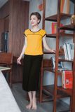  Bộ cotton Nhật ống sớ lửng viền lé, bộ mặc nhà trung niên đẹp 
