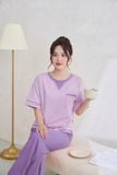  Bộ tay lửng có phối quần dài chất liệu cotton thoáng mát 