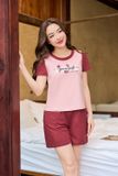  Bộ mặc nhà nữ chất cotton dáng đùi có phối in hình 