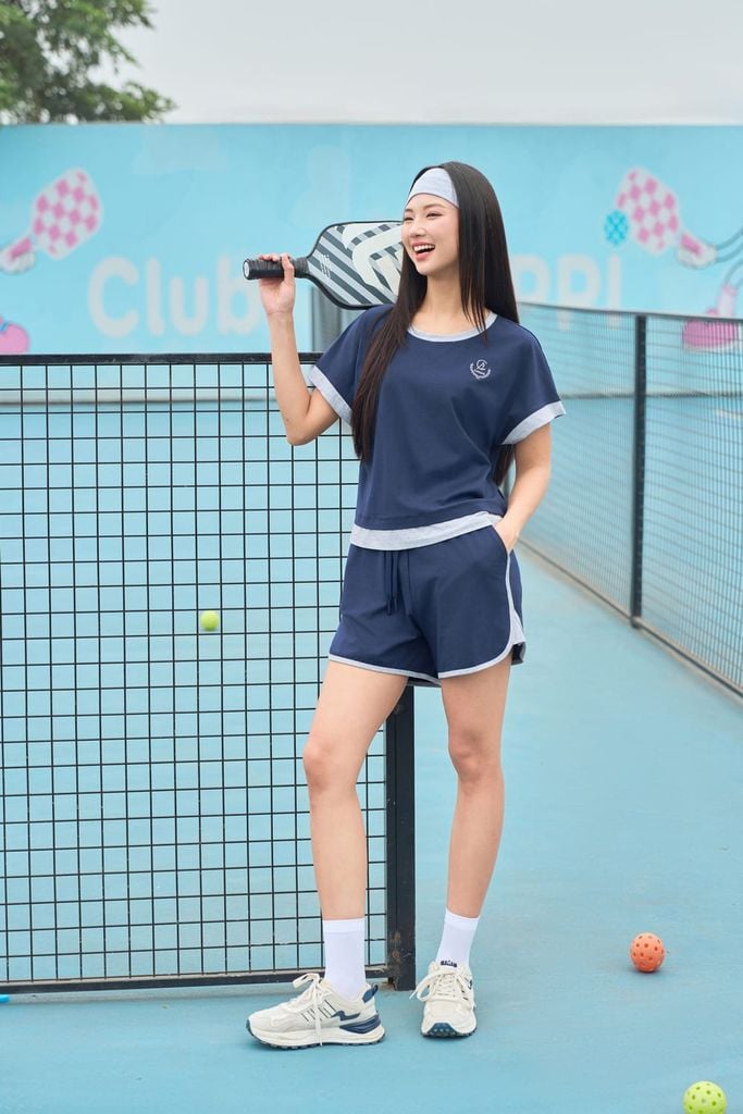  Bộ cotton nữ Cardina tay liền quần sóc gấu phối màu trẻ trung 