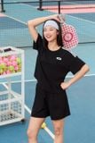  Bộ cotton đùi thể thao nữ phối kẻ cạp chun co giãn, túi 2 bên tiện lợi 