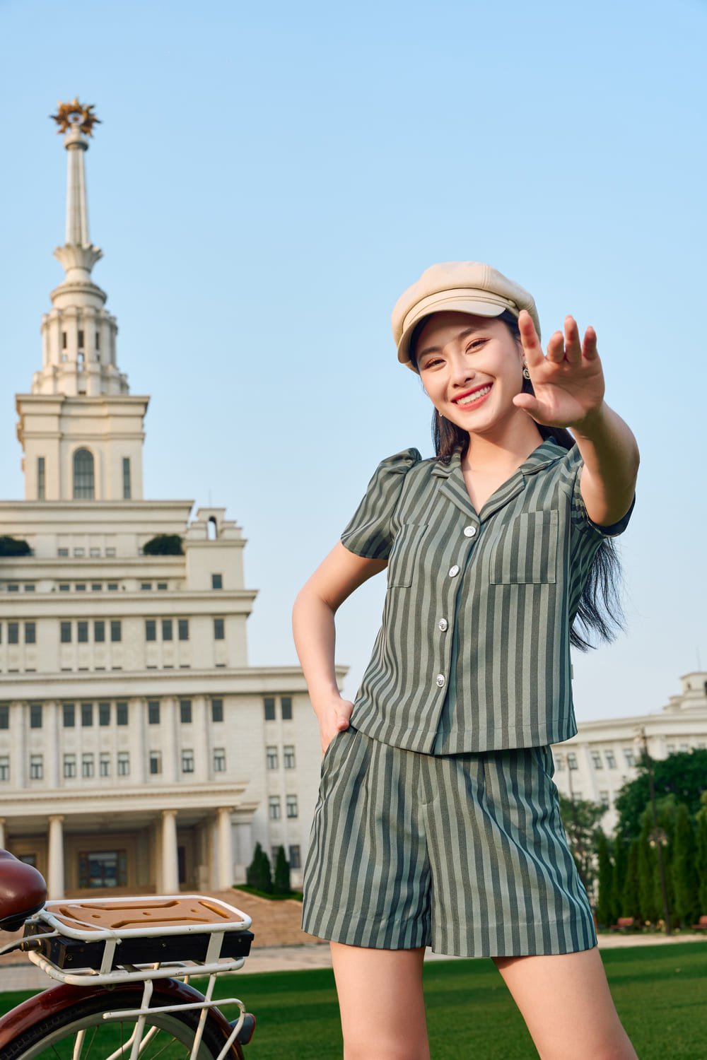 mẫu áo sơ mi kẻ sọc nữ đẹp