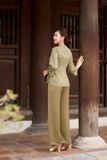  Bộ pháp phục đi chùa chất gấm tơ tằm cổ tấc cách điệu 