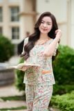  Bộ lửng mặc nhà chất liệu lanh mát mẻ, phối cổ bèo nữ tính 