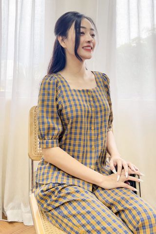 Váy Kẻ Caro Cổ Vuông Giá Tốt T072023  Mua tại Lazadavn