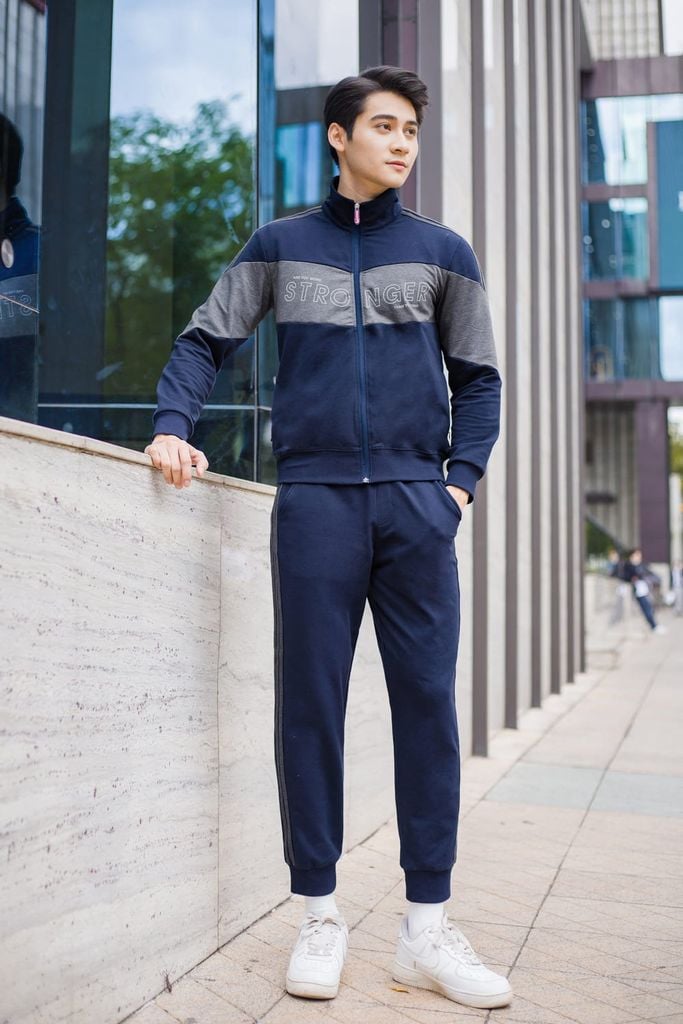  Bộ nỉ da cá nam Cardina cao cấp, kiểu dáng thể thao ấm áp 