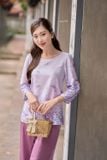  Bộ pháp phục đi chùa chất lụa cổ tròn xẻ sườn thanh lịch Cardina 