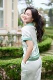  Bộ Pijama lụa quần suông phối gấu túi ngực họa tiết Cardina 