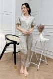  Bộ pijama lụa tay phồng quần dài, đồ bộ Pijama cao cấp 