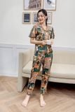  Bộ pijama lụa tay phồng quần dài, đồ bộ Pijama cao cấp 
