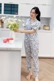  Bộ pijama lụa tay phồng quần dài, đồ bộ Pijama cao cấp 